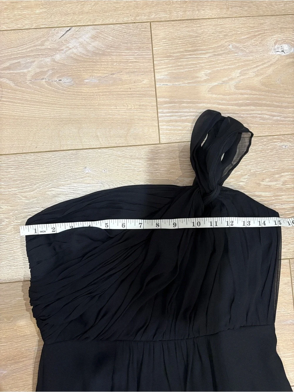 Ann Taylor Black Silk One Shoulder Maxi Dress Size 4